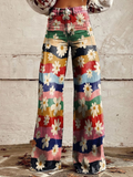 ADELINA | PANTALONI ELEGANTI CON STAMPA FLOREALE