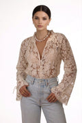 ANTONELLA | BLUSA TRASPARENTE RICAMATA