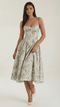 CLAUDIA | ABITO MIDI CON CORSETTO