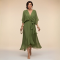 Sorena | Elegante Vestito Maxi con Scollatura a V