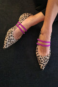 DÉCOLLETÉ LEOPARDATI CON DOPPIO CINTURINO