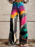 ROMOLA | PANTALONI A ZAMPONNA MULTICOLORI
