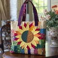 Borsa imbottita realizzata a mano con fiori