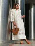 LETIZIA | ABITO LUANA IN PIZZO BIANCO